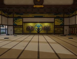 日本剑道场馆庭院Blend工程源文件