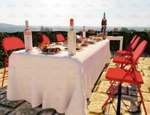 阳台宴会Blend工程源文件