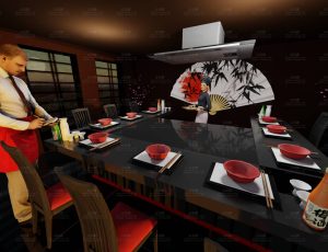 日本餐厅场景Blend工程源文件