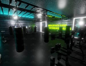 拳击馆小场景Blend工程源文件