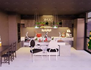 小圣诞厨房场景Blend工程源文件