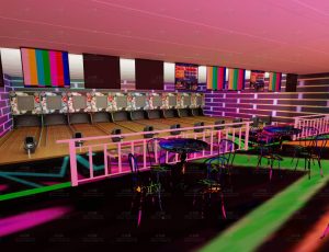 炫彩保龄球馆场景Blend工程源文件