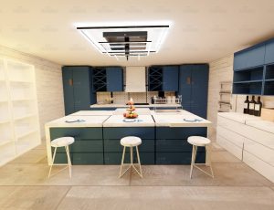 蓝色厨房场景Blend工程源文件