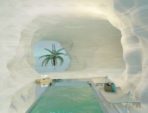 带有泳池场景的休闲洞穴Blend工程源文件