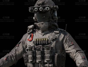 影视级高精度特种兵战士Blend模型