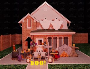 秋季鬼屋主题房屋Blend工程源文件