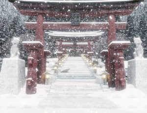 冬季鸟居阶梯Blend工程源文件