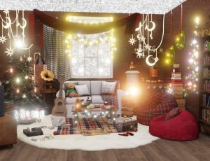 圣诞节之屋场景Blend工程源文件