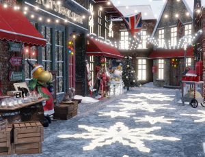 新年圣诞节热闹氛围场景Blend工程源文件