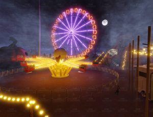 夜晚万圣节主题游乐园Blend工程源文件