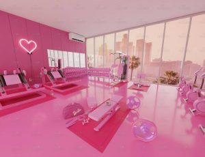 粉色女性健身俱乐部Blend工程源文件