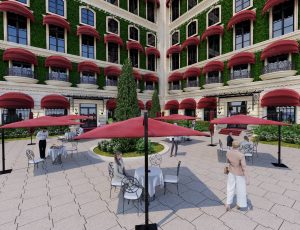 繁华都市露天餐厅Blend工程源文件