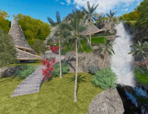 热带别墅山庄场景Blend工程源文件