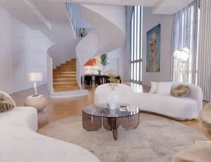 时尚复式套房场景Blend工程源文件