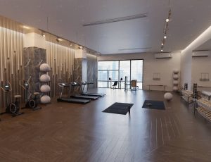 室内高档健身房场景Blend工程源文件