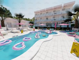 泳池派对场景Blend工程源文件