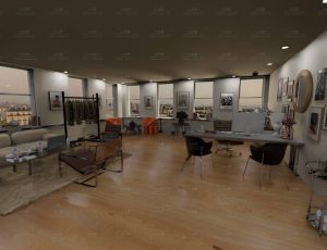 女老板办公室场景Blend工程源文件