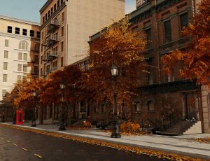 巴黎秋季街道Blend工程源文件