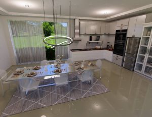 时尚平层饭厅Blend工程源文件