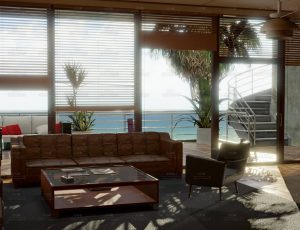 小海景房别墅场景Blend工程源文件