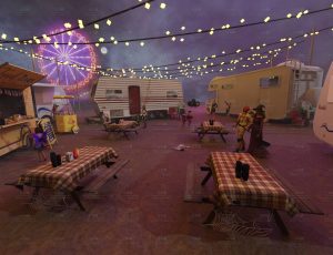 夜晚露营车场景场景地Blend工程源文件