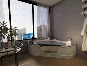 带有浴池的浴室场景Blend工程源文件