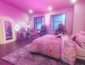 女网络主播的粉色卧室Blend工程源文件