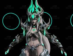 魔族女战士角色Blend模型