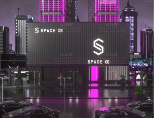 汽车黑暗风场景C4D工程源文件