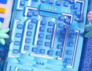 夏日卡座场景C4D工程源文件