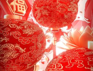 元宵节场景C4D工程源文件