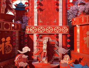 初六过年场景C4D工程源文件