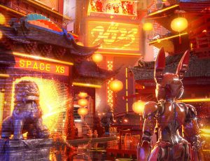 除夕夜场景C4D工程源文件