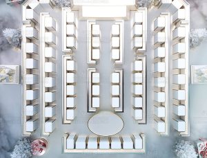 唯美圣诞节卡座场景C4D工程源文件