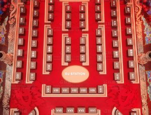 中国风卡座场景C4D工程源文件