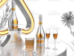 酒水吧台场景C4D工程源文件