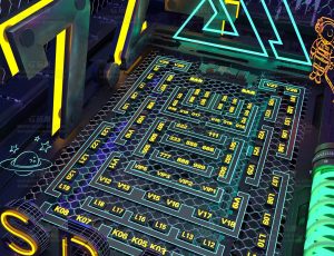 荧光座位场景C4D工程源文件