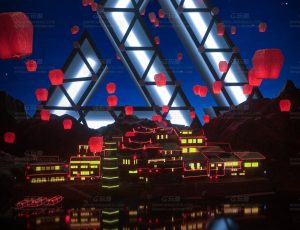 元宵节标志场景C4D工程源文件