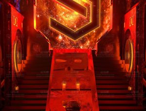 奇幻开门红场景C4D工程源文件