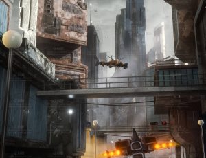 科技城市大场景C4D工程源文件