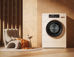 洗衣机场景C4D工程源文件