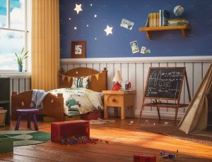 小朋友的房间场景C4D工程源文件