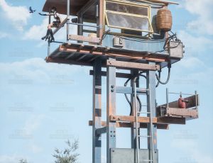 科幻信号塔场景C4D工程源文件