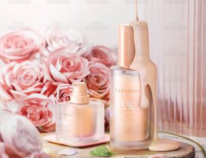 高级感粉底液场景C4D工程源文件