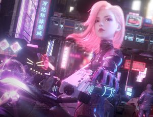 美女杀手科幻场景C4D工程源文件