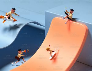 手机壳卡通场景C4D工程源文件