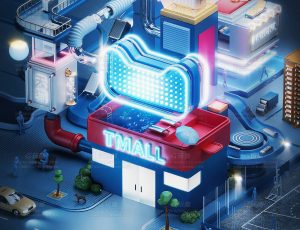 天猫科幻夜景城市场景C4D工程源文件