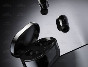 高级渲染感蓝牙耳机场景C4D工程源文件