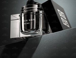 黑色礼盒面霜场景C4D工程源文件