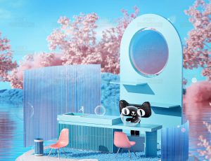 天猫家装节品牌场景C4D工程源文件